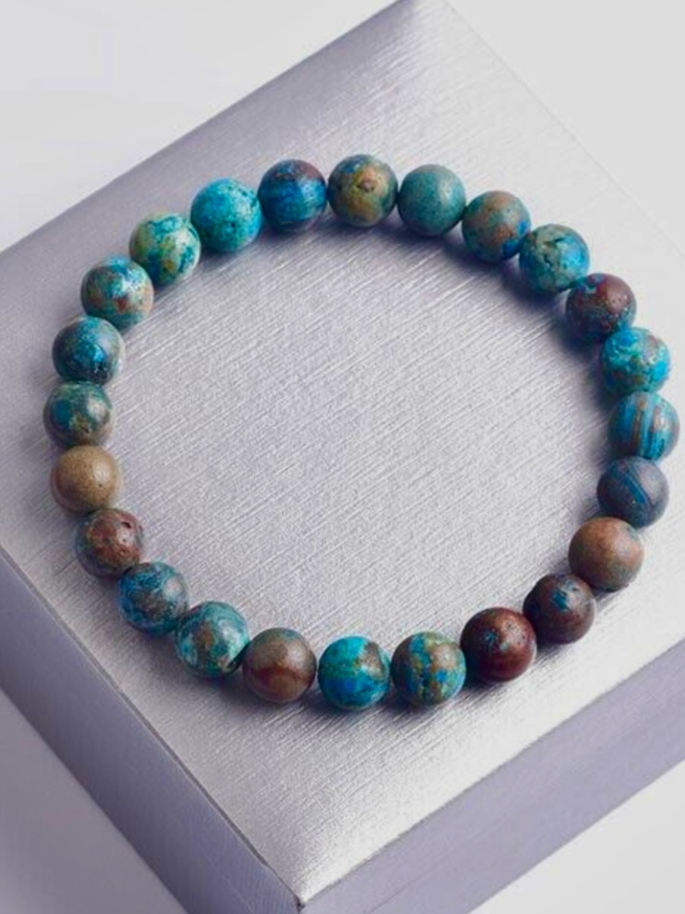🆕New Crazy Blue Lace Agate Gemstone Bracelet-8mm